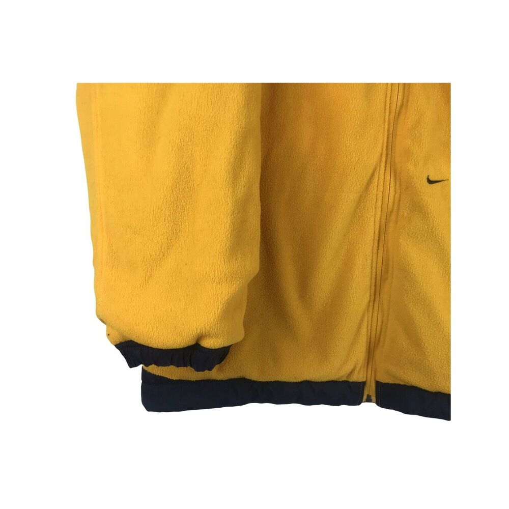 Vintage Reversible Nike Spellout Hooded Full Zip Jacket Size XL Blue & Gold - Picture 9 of 12